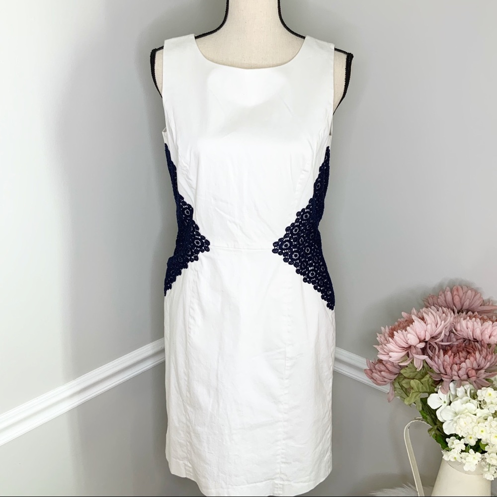 ALEX MARIE White Sleeveless Bodycon dress